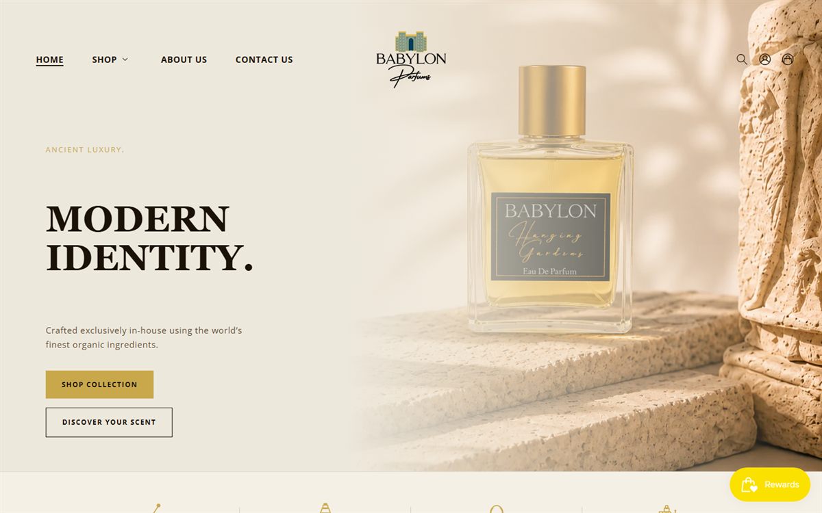 Babylon Parfums website by J&O Digital Creations