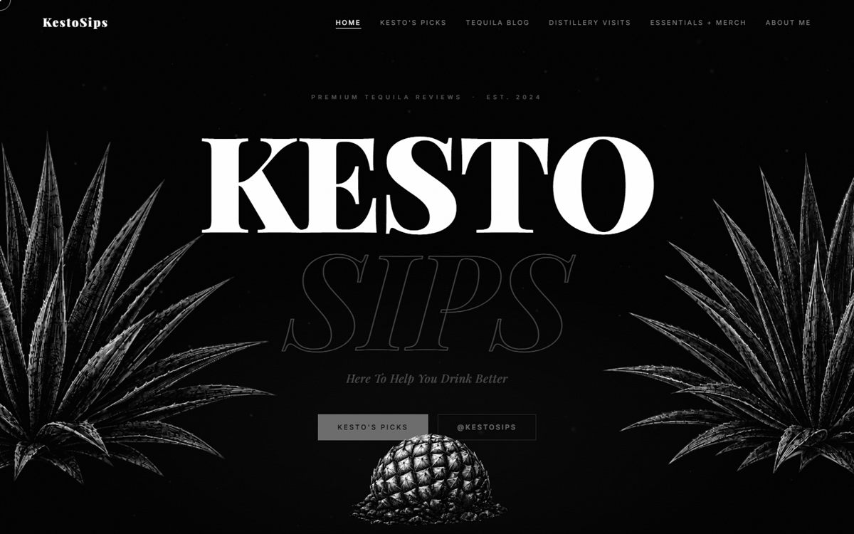 Kesto Sips beverage brand website built by J&O Digital Creations